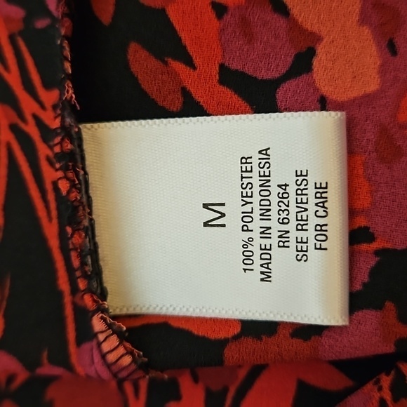 ROZ & ALI Fairycore Floral Chiffon Jabot Long Sleeve Blouse - Picture 7 of 8